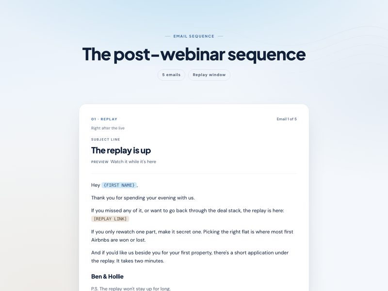 Post-webinar preview