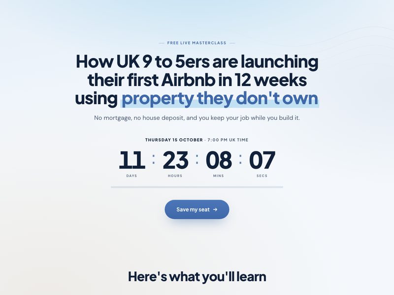 Registration page preview