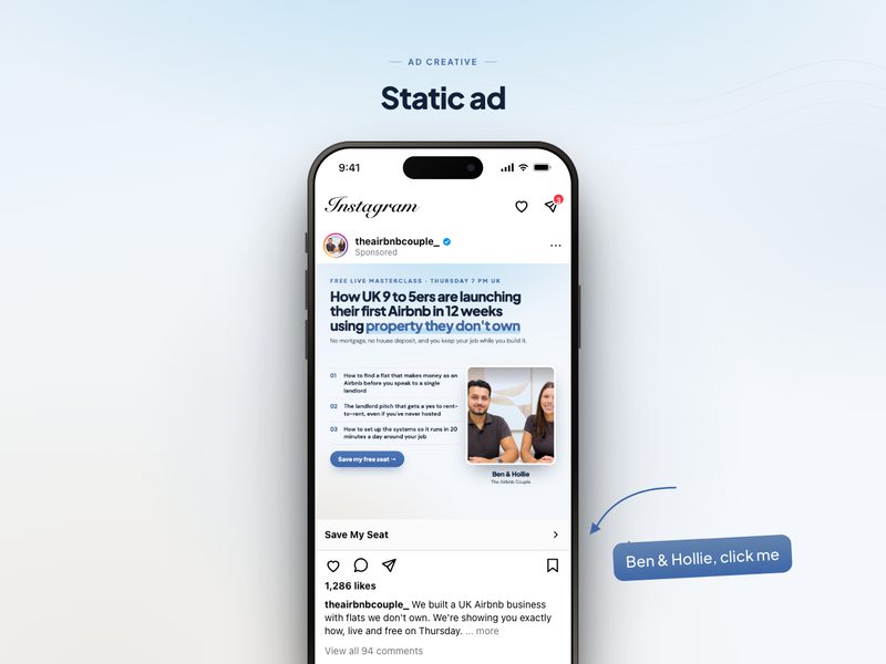 Static ad preview